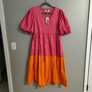 CROSBY by Mollie Burch Bold Pink V-Neck Dress